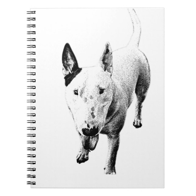 Espiral Caderno Bull Terrier – Deixe o Cão Guardar suas Id (Frente)