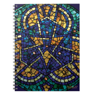 Espiral Caderno "caleidoscópio " do mosaico do vitral