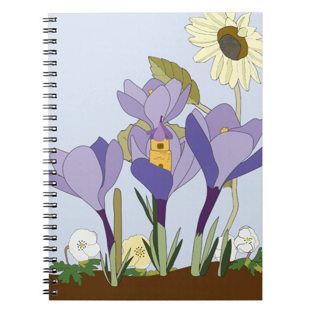Espiral Caderno Casa de Fada Crocus (Frente)
