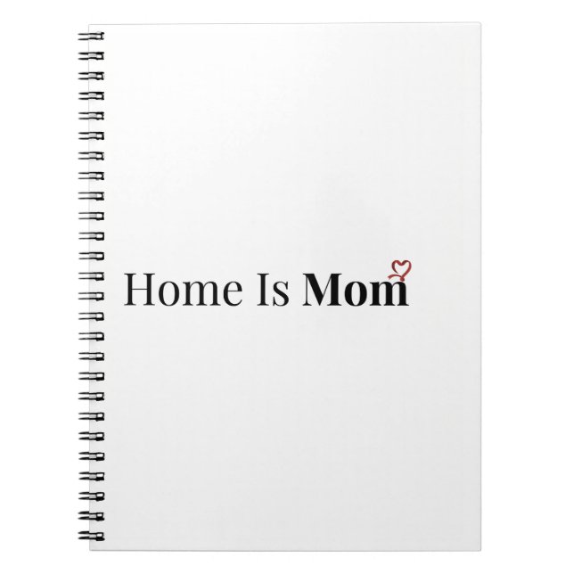 Espiral Caderno Casa é Mamãe | Presente do Dia das Mães |  (Frente)