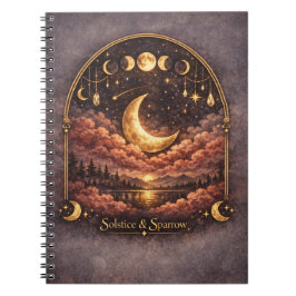 Espiral Caderno Celestial Meia-Noite Reverie