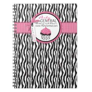 Espiral Caderno chique do negócio do cupcake do boutique