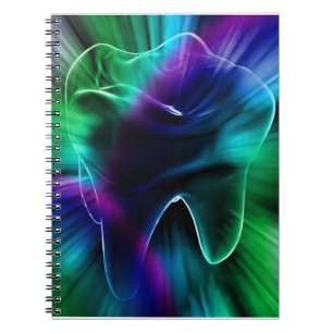 Espiral Caderno cintilante do dentista do design do dente
