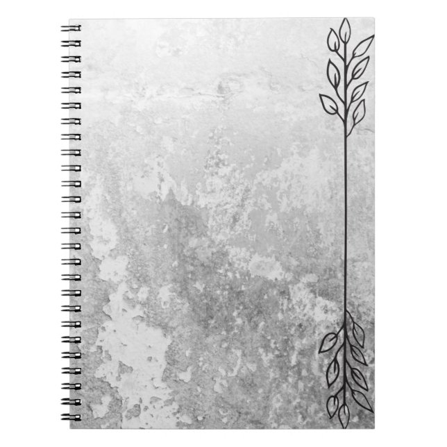 Espiral Caderno Cinza com Acento na Borda (Frente)