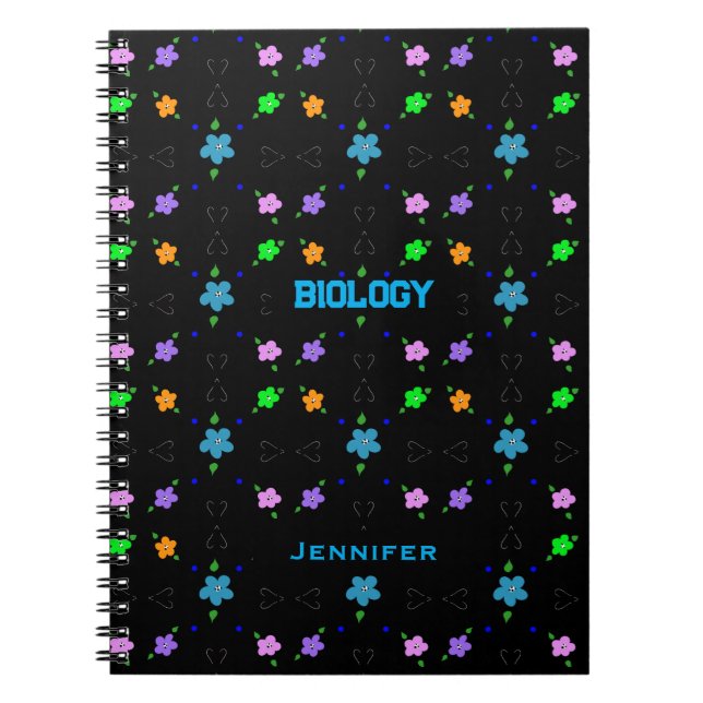 Espiral Caderno Clássico Blackout Daisy (Frente)