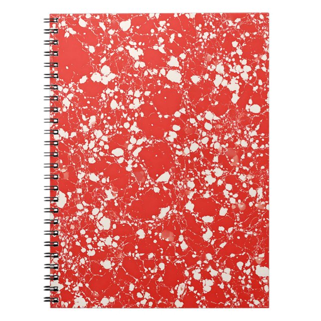 Espiral Caderno Clássico com Mármore Vermelho (Frente)