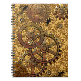 Espiral Caderno clássico de Tan Steampunk
