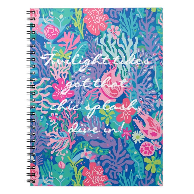 Espiral Caderno clássico em gráfico elegante (Frente)