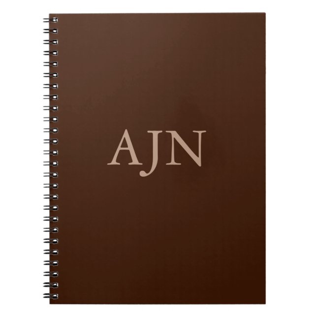 Espiral Caderno Clássico Personalizado com Monograma Prese (Frente)
