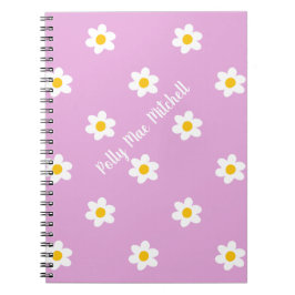 Espiral Caderno Clássico Pink Daisy-Chain
