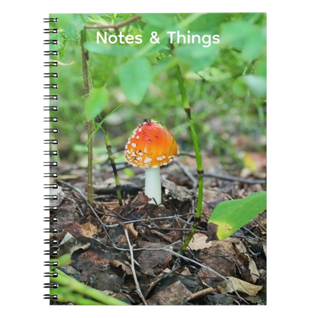 Espiral Caderno Cogumelo Florestal Pequeno (Frente)
