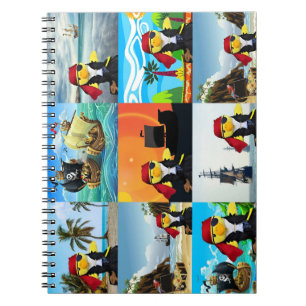 Espiral Caderno Colagem do Pirata Danny Duck