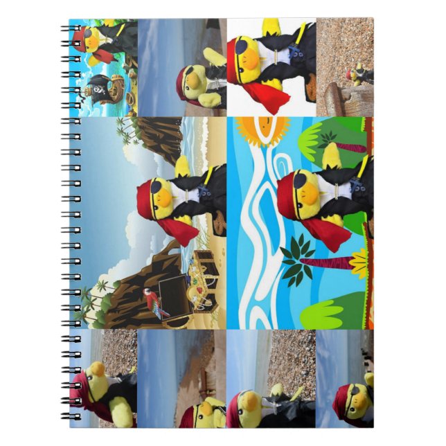 Espiral Caderno Colagem do Pirata Danny Duck (Frente)