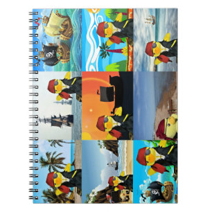 Espiral Caderno Colagem do Pirata Danny Duck
