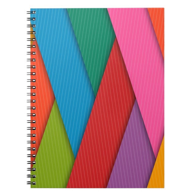 Espiral Caderno Colorido Abstrato (Frente)