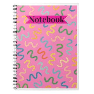 Espiral Caderno Colorido com Rabiscos