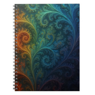 Espiral Caderno Colorido Fractal