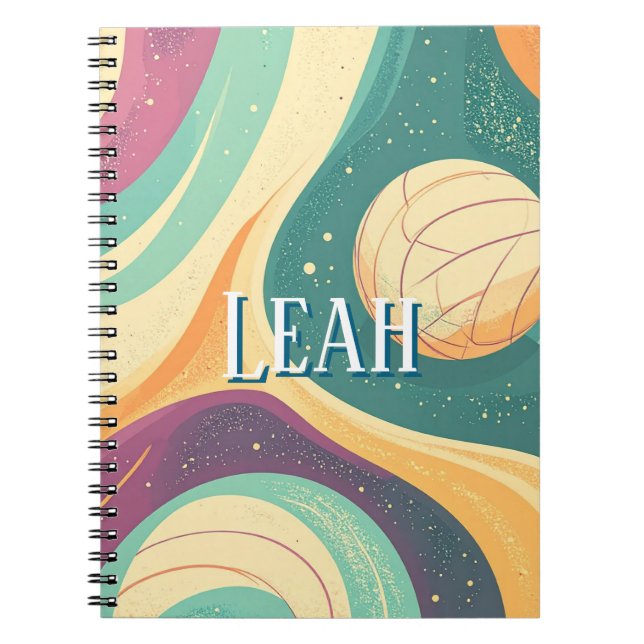 Espiral Caderno Colorido Temático de Volei  (Frente)