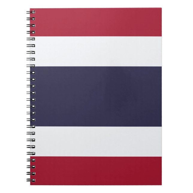 Espiral Caderno com a Bandeira da Tailândia (Frente)