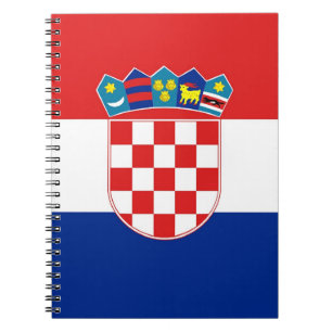 Espiral Caderno com a bandeira de Croatia