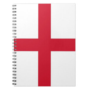 Espiral Caderno com a bandeira de Inglaterra