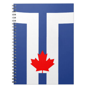 Espiral Caderno com a Bandeira de Toronto, Ontário, Canadá