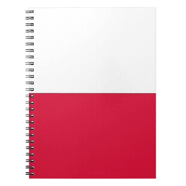Espiral Caderno com a bandeira do Polônia (Frente)