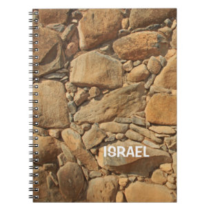 Espiral Caderno com a parede de pedra em Israel