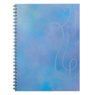 Espiral Caderno com Acento de Redemoinho Azul e Roxo