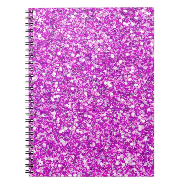 Espiral Caderno com Brilho Rosa (Frente)