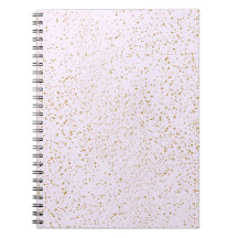 Caderno com Brilho Rosa e Dourado