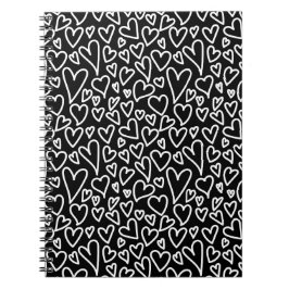 Espiral Caderno com capa impressa em preto e branco com co