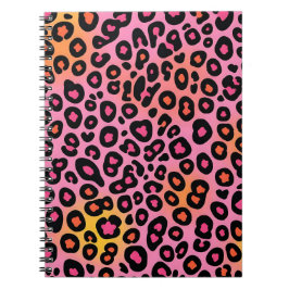 Espiral caderno com estampa de animais
