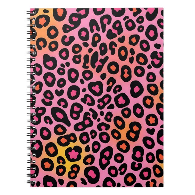 Espiral caderno com estampa de animais (Frente)