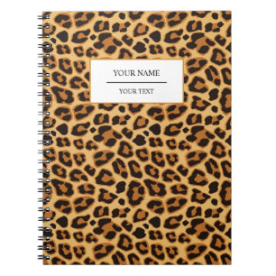 Espiral Caderno com Estampa de Pele de Leopardo