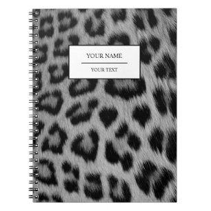 Espiral Caderno com Estampa de Pele de Leopardo