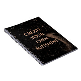 Espiral Caderno com Estética Elegante Preto e Dourado