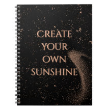 Caderno com Estética Elegante Preto e Dourado