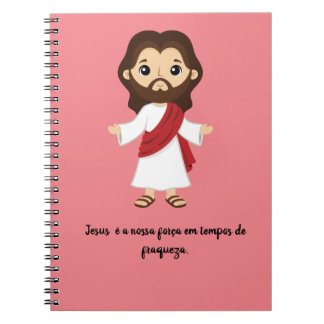 Espiral caderno com frases de jesus