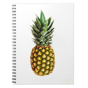 Espiral Caderno com impressão da foto do abacaxi