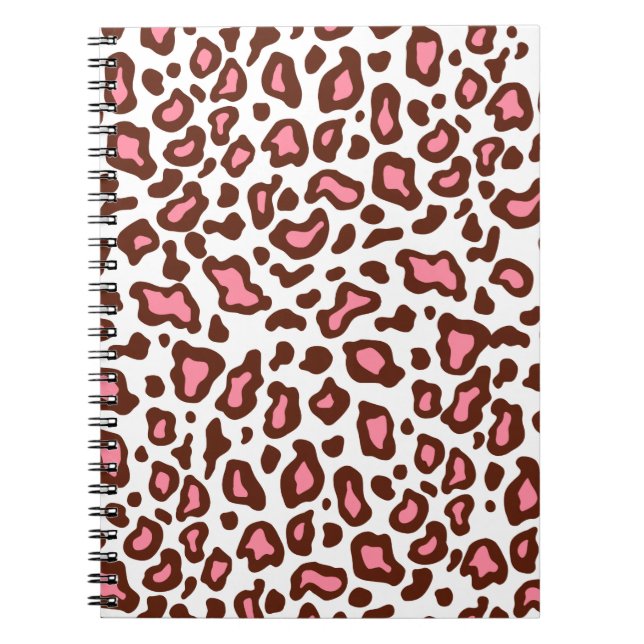 Espiral Caderno com Impressão de Leopardo (Frente)