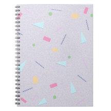 Caderno com Impressão Geométrica Roxo Claro dos An