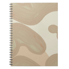 Espiral Caderno com Listras de Tinta Bege – Minimalista Ch