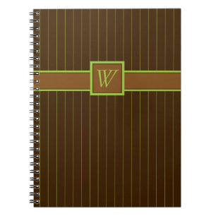Espiral Caderno com Listras Finas de Chocolate e Limão