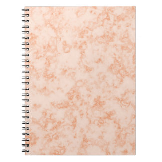 Espiral Caderno com mármore laranja