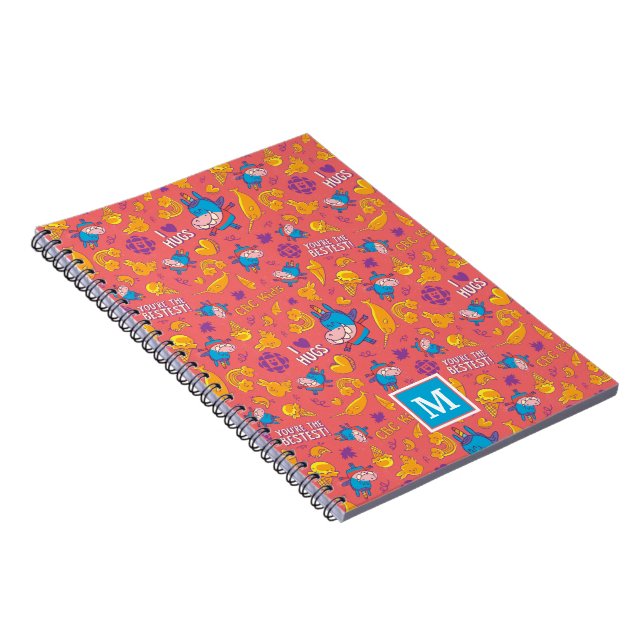 Espiral Caderno com Monograma de Gary Pattern (Lado Direito)