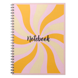 Espiral Caderno com Padrão de Explosão Solar