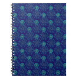 Espiral Caderno com Padrão Floral
