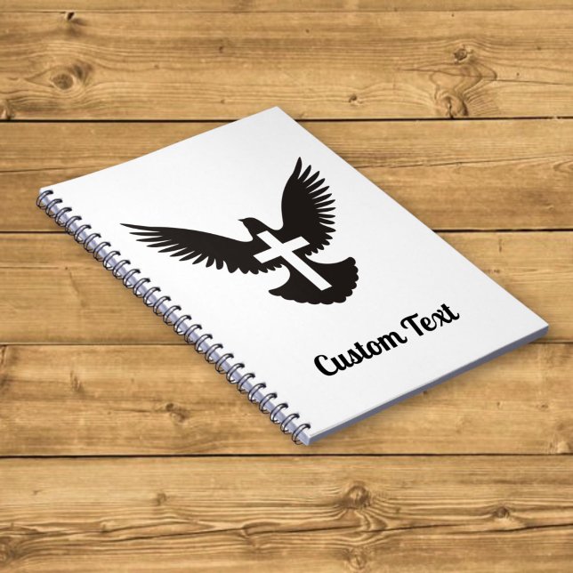 Espiral Caderno com Pombo e Cruz (Criador carregado)