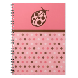 Espiral Caderno cor-de-rosa do joaninha